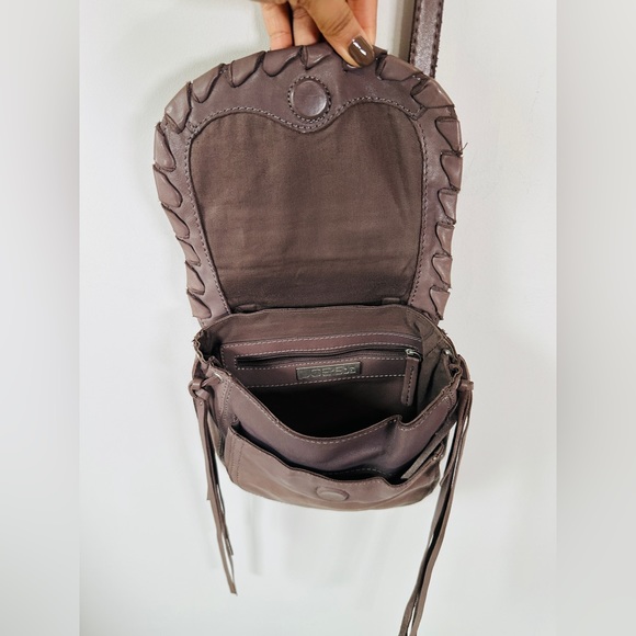 Genuine Leather Saddle Bag with Fringe Detail By Joe's - Picture 4 of 14